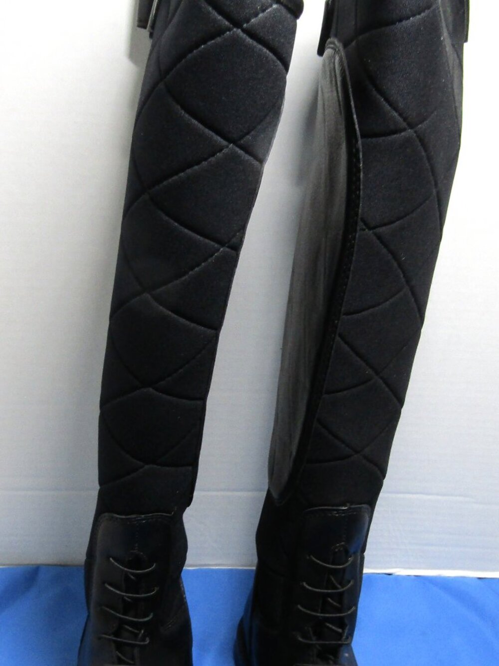 Tuff Rider Black Ladies Tall Alpine Quilted Field Boots S-7 #3057-R167 NEW